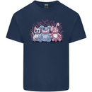 Zombie Cat Rabbit Bear Halloween Gothic Kids T-Shirt Childrens Navy Blue
