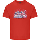 Zombie Cat Rabbit Bear Halloween Gothic Kids T-Shirt Childrens Red