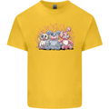 Zombie Cat Rabbit Bear Halloween Gothic Kids T-Shirt Childrens Yellow