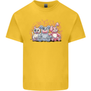Zombie Cat Rabbit Bear Halloween Gothic Kids T-Shirt Childrens Yellow
