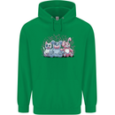 Zombie Cat Rabbit Bear Halloween Gothic Mens 80% Cotton Hoodie Irish Green