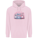 Zombie Cat Rabbit Bear Halloween Gothic Mens 80% Cotton Hoodie Light Pink