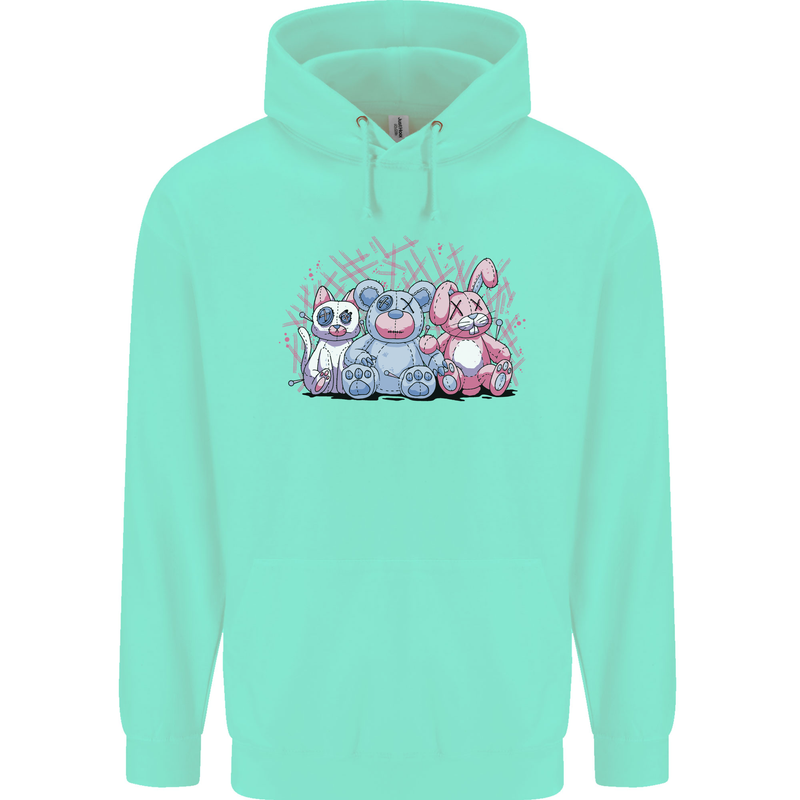Zombie Cat Rabbit Bear Halloween Gothic Mens 80% Cotton Hoodie Peppermint