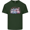 Zombie Cat Rabbit Bear Halloween Gothic Mens Cotton T-Shirt Tee Top Forest Green