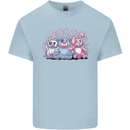 Zombie Cat Rabbit Bear Halloween Gothic Mens Cotton T-Shirt Tee Top Light Blue