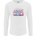 Zombie Cat Rabbit Bear Halloween Gothic Mens Long Sleeve T-Shirt White