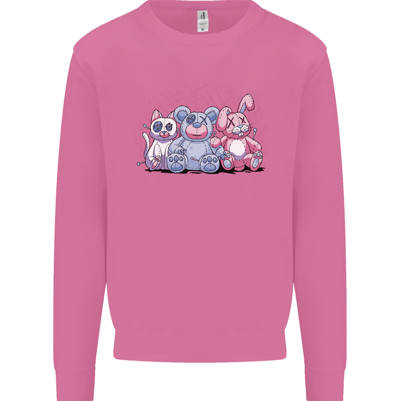 Zombie Cat Rabbit Bear Halloween Gothic Mens Sweatshirt Jumper Azalea