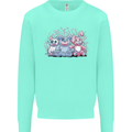 Zombie Cat Rabbit Bear Halloween Gothic Mens Sweatshirt Jumper Peppermint