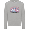 Zombie Cat Rabbit Bear Halloween Gothic Mens Sweatshirt Jumper Sports Grey