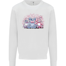 Zombie Cat Rabbit Bear Halloween Gothic Mens Sweatshirt Jumper White