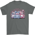 Zombie Cat Rabbit Bear Halloween Gothic Mens T-Shirt 100% Cotton Charcoal