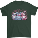Zombie Cat Rabbit Bear Halloween Gothic Mens T-Shirt 100% Cotton Forest Green