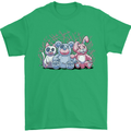 Zombie Cat Rabbit Bear Halloween Gothic Mens T-Shirt 100% Cotton Irish Green