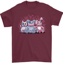Zombie Cat Rabbit Bear Halloween Gothic Mens T-Shirt 100% Cotton Maroon