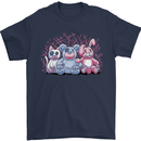 Zombie Cat Rabbit Bear Halloween Gothic Mens T-Shirt 100% Cotton Navy Blue