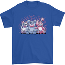 Zombie Cat Rabbit Bear Halloween Gothic Mens T-Shirt 100% Cotton Royal Blue