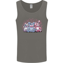 Zombie Cat Rabbit Bear Halloween Gothic Mens Vest Tank Top Charcoal