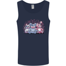 Zombie Cat Rabbit Bear Halloween Gothic Mens Vest Tank Top Navy Blue