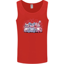 Zombie Cat Rabbit Bear Halloween Gothic Mens Vest Tank Top Red