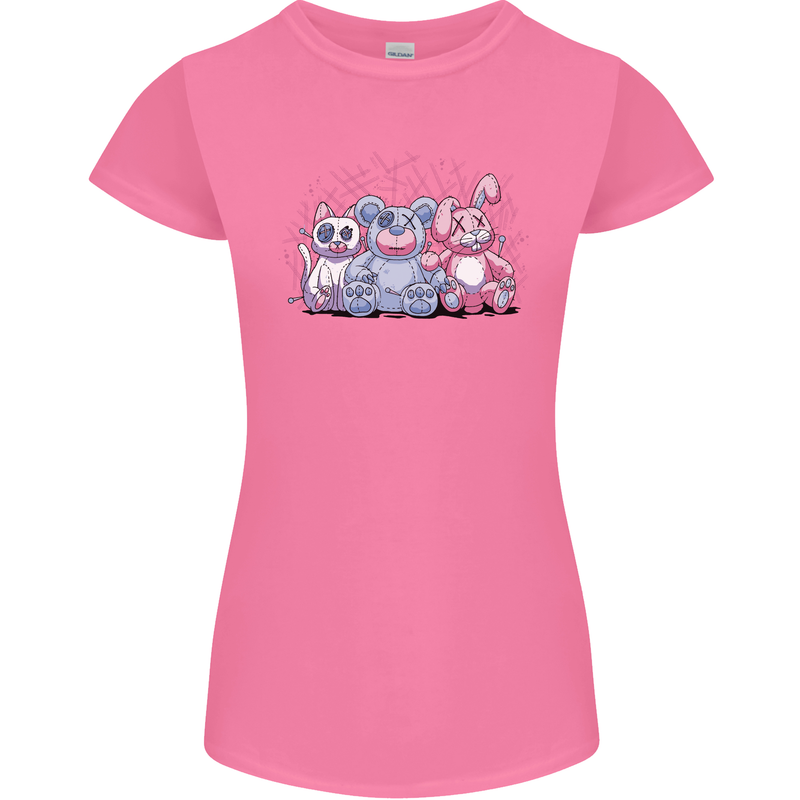 Zombie Cat Rabbit Bear Halloween Gothic Womens Petite Cut T-Shirt Azalea