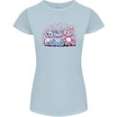 Zombie Cat Rabbit Bear Halloween Gothic Womens Petite Cut T-Shirt Light Blue