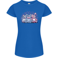 Zombie Cat Rabbit Bear Halloween Gothic Womens Petite Cut T-Shirt Royal Blue