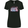 Zombie Cat Rabbit Bear Halloween Gothic Womens Wider Cut T-Shirt Black