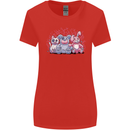 Zombie Cat Rabbit Bear Halloween Gothic Womens Wider Cut T-Shirt Red
