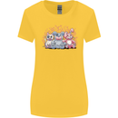 Zombie Cat Rabbit Bear Halloween Gothic Womens Wider Cut T-Shirt Yellow