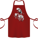 Zombie Cheer Skull Halloween Alcohol Beer Cotton Apron 100% Organic Maroon