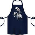 Zombie Cheer Skull Halloween Alcohol Beer Cotton Apron 100% Organic Navy Blue