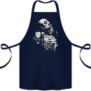 Zombie Cheer Skull Halloween Alcohol Beer Cotton Apron 100% Organic Navy Blue