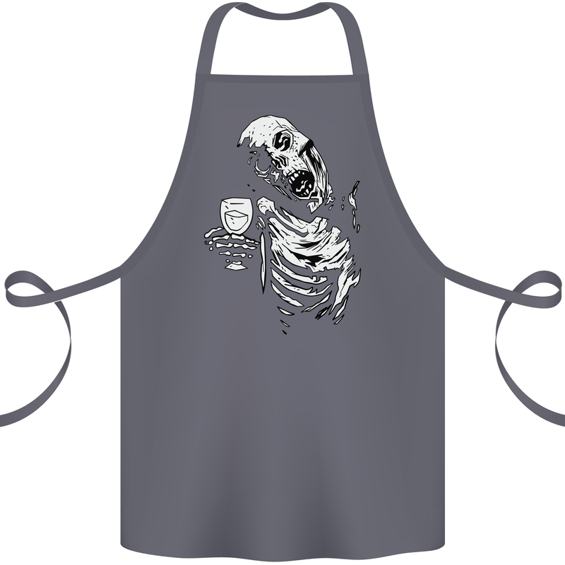 Zombie Cheer Skull Halloween Alcohol Beer Cotton Apron 100% Organic Steel