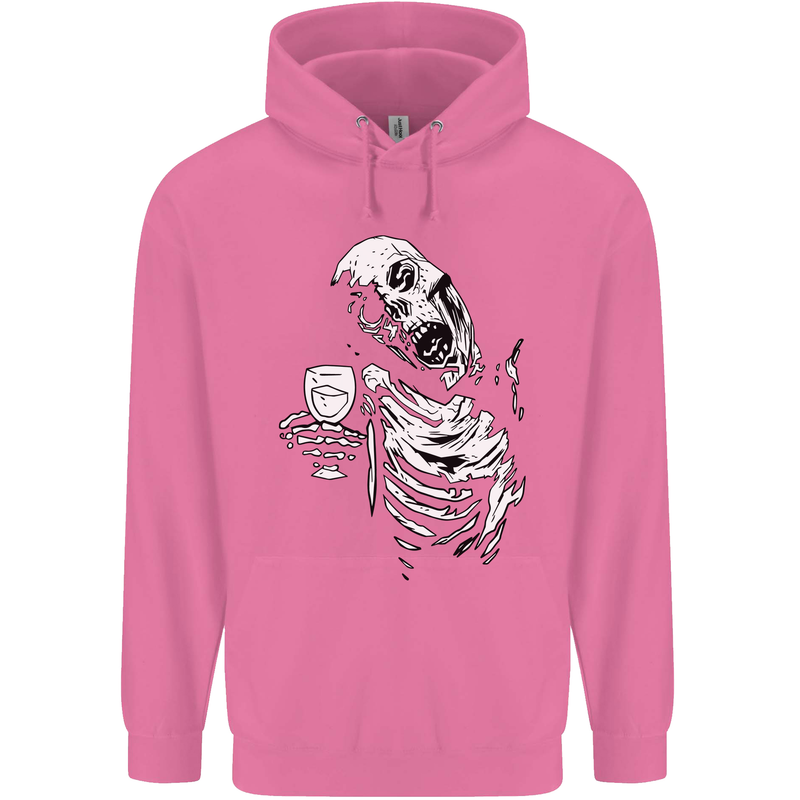 Zombie Cheer Skull Halloween Alcohol Beer Mens 80% Cotton Hoodie Azelea