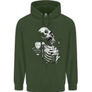 Zombie Cheer Skull Halloween Alcohol Beer Mens 80% Cotton Hoodie Forest Green
