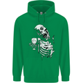 Zombie Cheer Skull Halloween Alcohol Beer Mens 80% Cotton Hoodie Irish Green