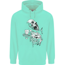 Zombie Cheer Skull Halloween Alcohol Beer Mens 80% Cotton Hoodie Peppermint