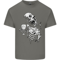 Zombie Cheer Skull Halloween Alcohol Beer Mens Cotton T-Shirt Tee Top Charcoal