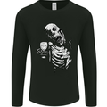 Zombie Cheer Skull Halloween Alcohol Beer Mens Long Sleeve T-Shirt Black