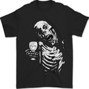 Zombie Cheer Skull Halloween Alcohol Beer Mens T-Shirt 100% Cotton Black