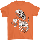 Zombie Cheer Skull Halloween Alcohol Beer Mens T-Shirt 100% Cotton Orange