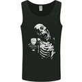 Zombie Cheer Skull Halloween Alcohol Beer Mens Vest Tank Top Black