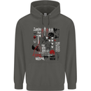 Zombie Halloween Vampire Dracular Skull Childrens Kids Hoodie Storm Grey