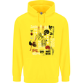 Zombie Halloween Vampire Dracular Skull Childrens Kids Hoodie Yellow