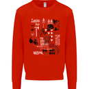 Zombie Halloween Vampire Dracular Skull Kids Sweatshirt Jumper Bright Red