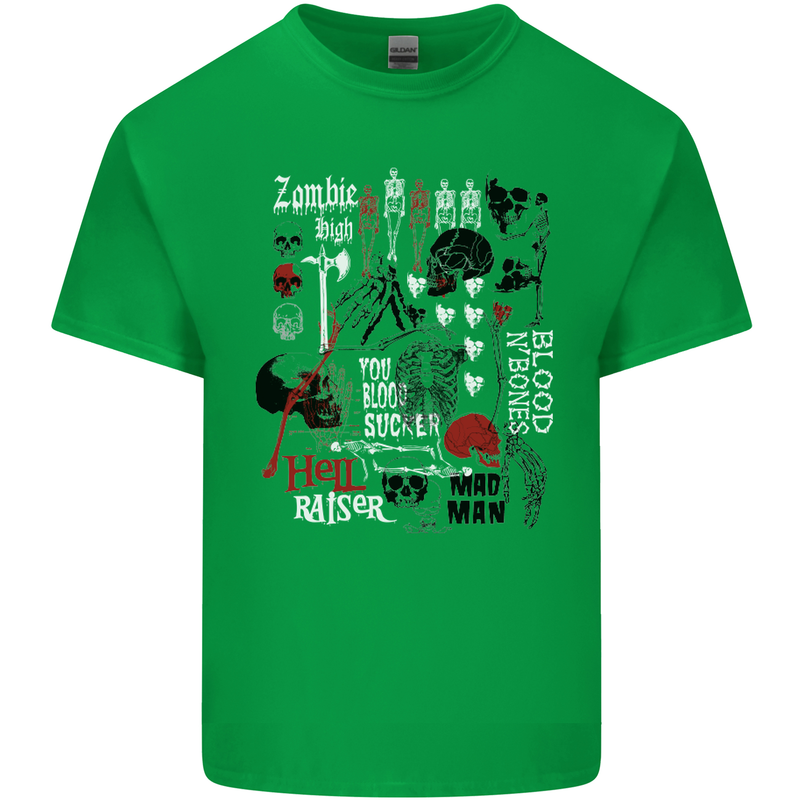 Zombie Halloween Vampire Dracular Skull Kids T-Shirt Childrens Irish Green