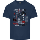 Zombie Halloween Vampire Dracular Skull Kids T-Shirt Childrens Navy Blue
