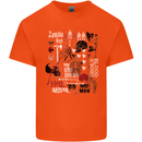 Zombie Halloween Vampire Dracular Skull Kids T-Shirt Childrens Orange