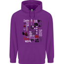 Zombie Halloween Vampire Dracular Skull Mens 80% Cotton Hoodie Purple