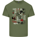 Zombie Halloween Vampire Dracular Skull Mens Cotton T-Shirt Tee Top Military Green
